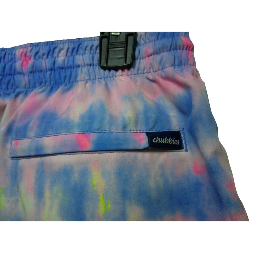 Chubbies Swim Trunks Mens Small Blue Pink Tie Dye 5" Inseam Board Shorts - Picture 7 of 10